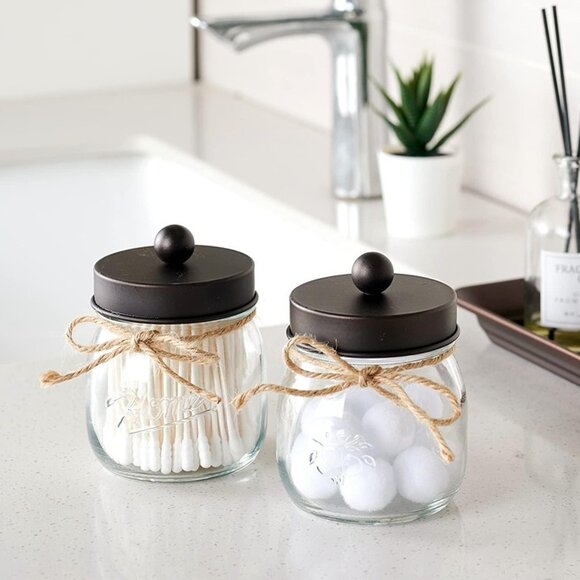 NEW 2Pack Bathroom Organizers and Storage Qtip Holder Bathroom Decorations - Picture 5 of 9